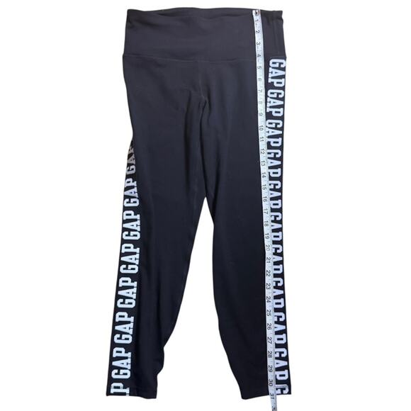 Gap Fit Women's Athletic Sporty Black & White Cropped Logo Leggings Sz S - Picture 5 of 8